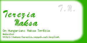 terezia maksa business card